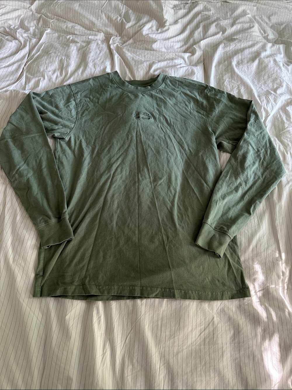 Public Supply - Men's Long Sleeve Crewneck Shirt - Olive Green